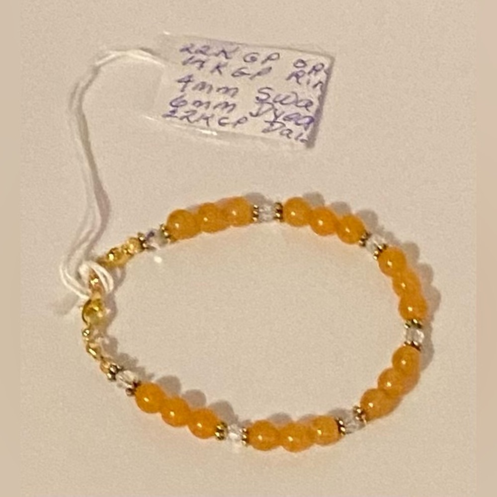 NEW Quartzite/Swarovski crystal bracelet
